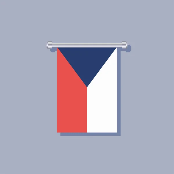 Illustration Czech Republic Flag Template — Vettoriale Stock