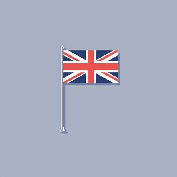 Illustration United Kingdom Flag Template — Stockvektor