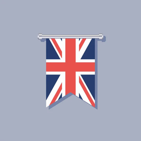 Illustration United Kingdom Flag Template — Stockvektor