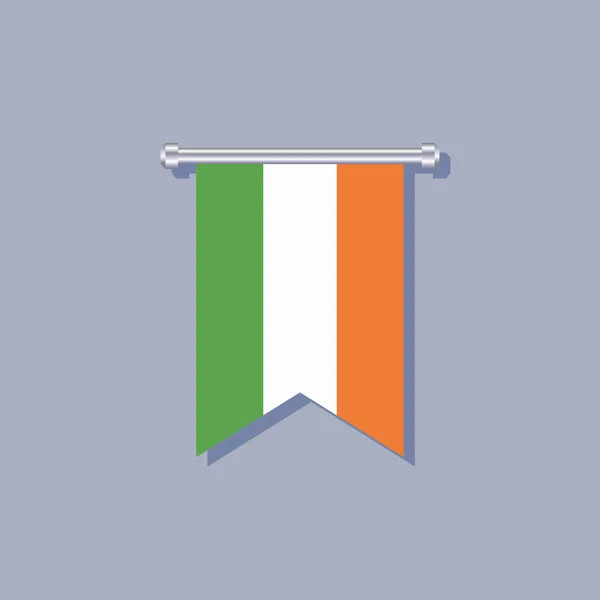 Illustration Ireland Flag Template — 스톡 벡터