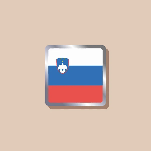 Illustration Slovenia Flag Template — 스톡 벡터