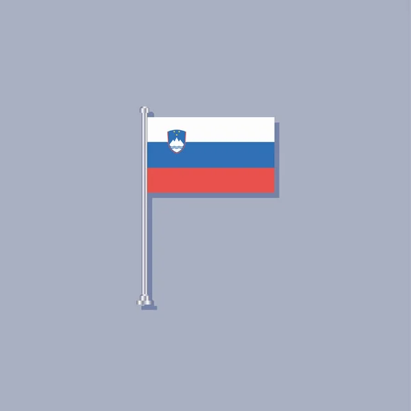 Иллюстрация Шаблона Флага Словении — стоковый вектор