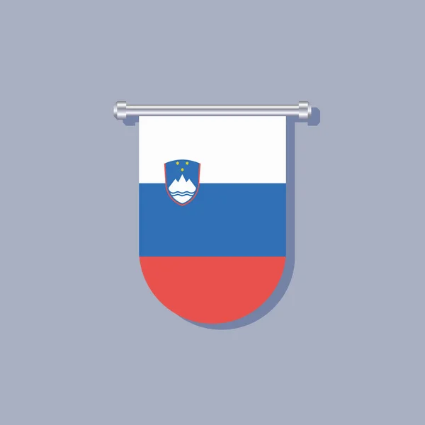 Illustration Slovenia Flag Template — Stock Vector