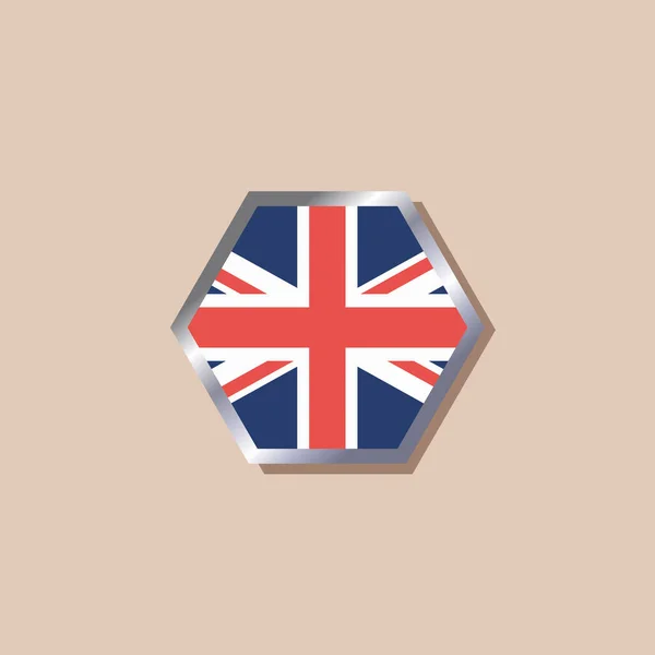 Illustration United Kingdom Flag Template — Stockvektor