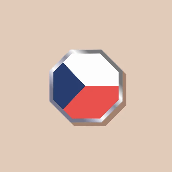 Illustration Czech Republic Flag Template — Vetor de Stock