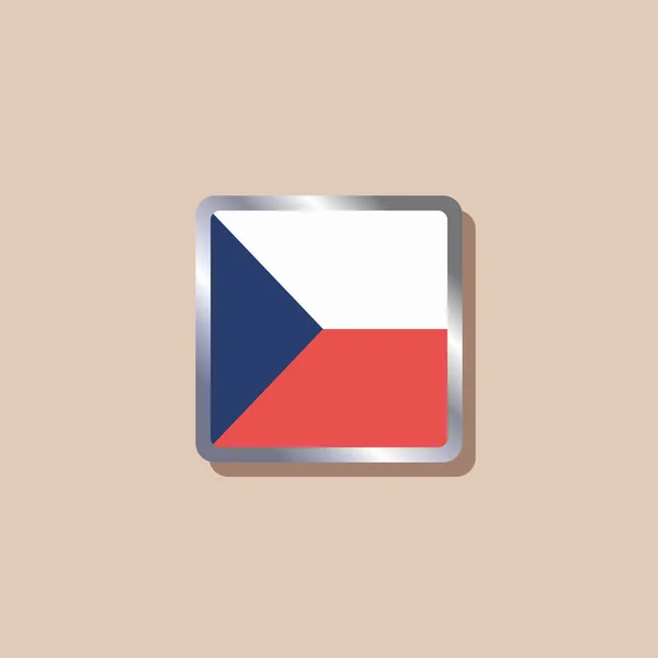 Illustration Czech Republic Flag Template — Vettoriale Stock