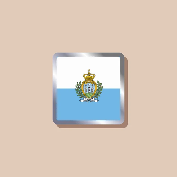 Illustration San Marino Flag Template — Stockvektor