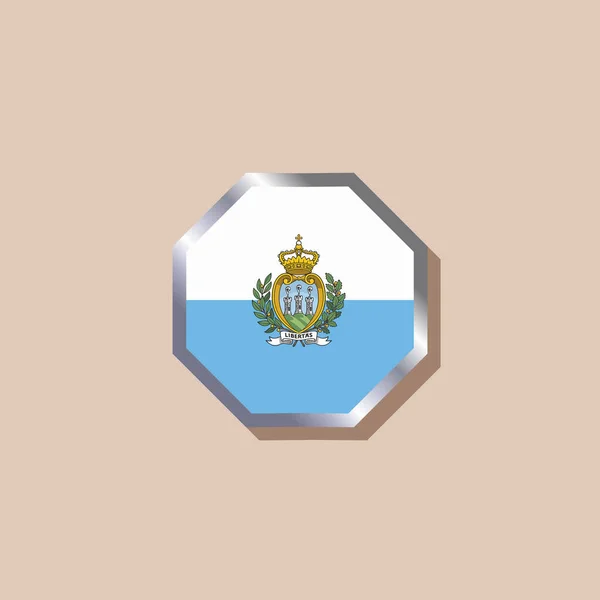 Illustration San Marino Flag Template — Vettoriale Stock