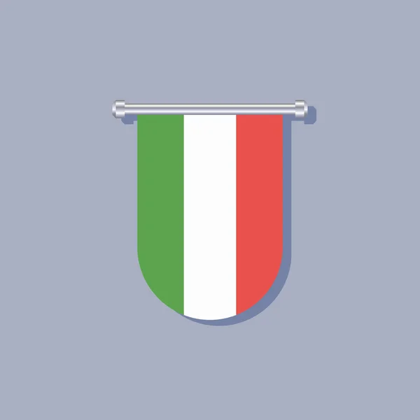 Illustration Italy Flag Template —  Vetores de Stock