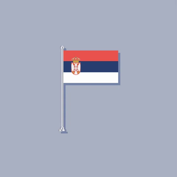 Illustration Serbia Flag Template —  Vetores de Stock