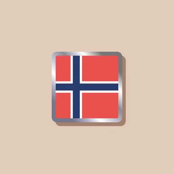 Illustration Norway Flag Template — Vettoriale Stock