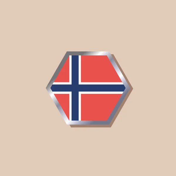 Illustration Norway Flag Template — 스톡 벡터