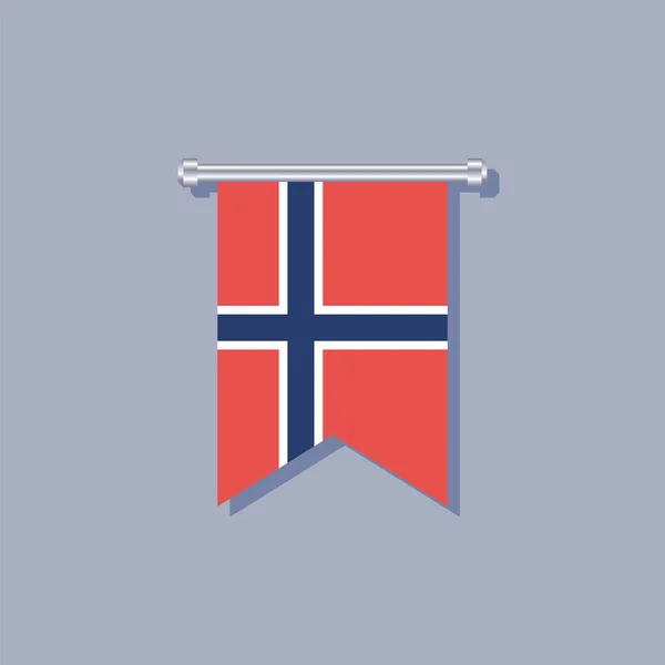 Ілюстрація Прапора Норвегії — стоковий вектор