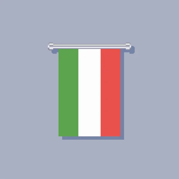 Illustration Italy Flag Template — Stockvektor