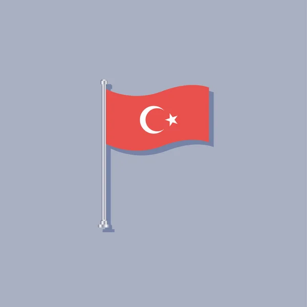 Illustration Turkey Flag Template — ストックベクタ
