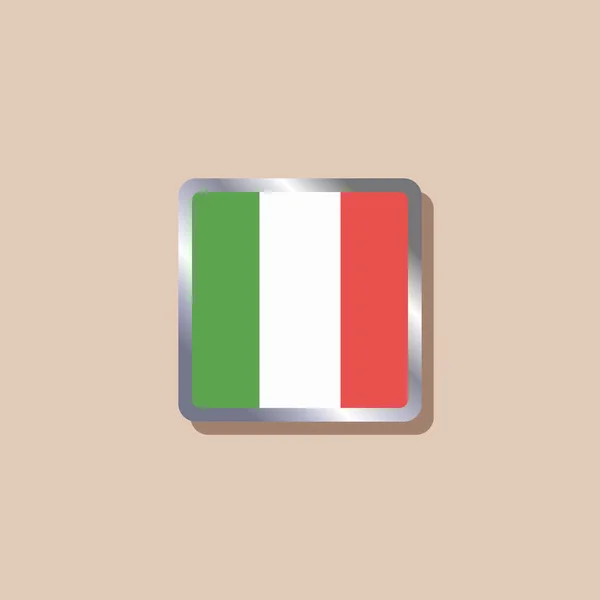 Illustration Italy Flag Template — Stok Vektör