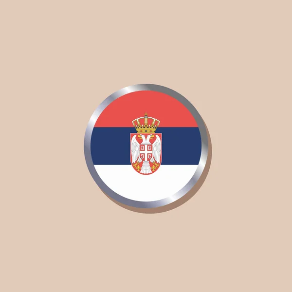 Illustration Serbia Flag Template — 스톡 벡터
