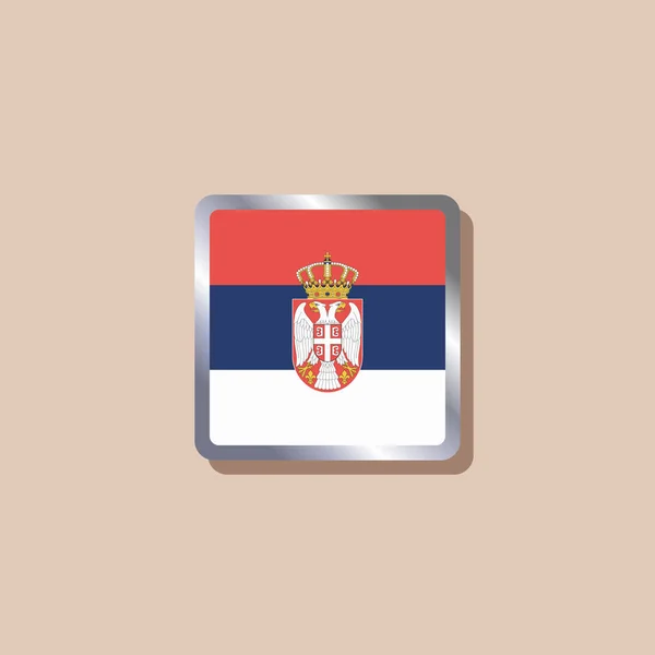 Illustration Serbia Flag Template — Stockvector