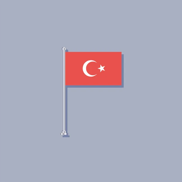 Illustration Turkey Flag Template — Stockvector