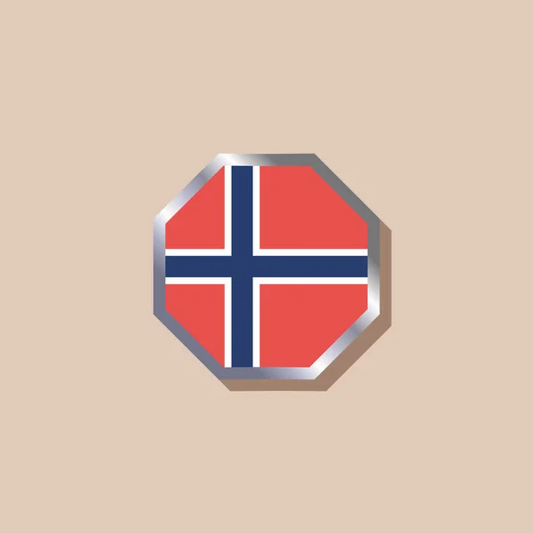 Illustration Norway Flag Template — Archivo Imágenes Vectoriales