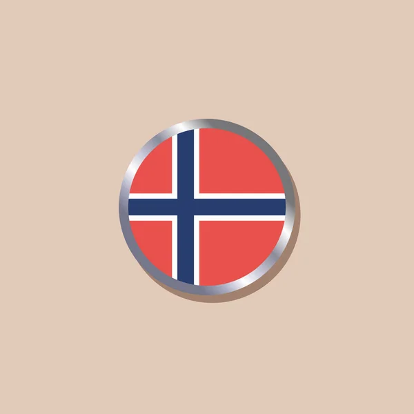 Illustration Norway Flag Template — Stock Vector