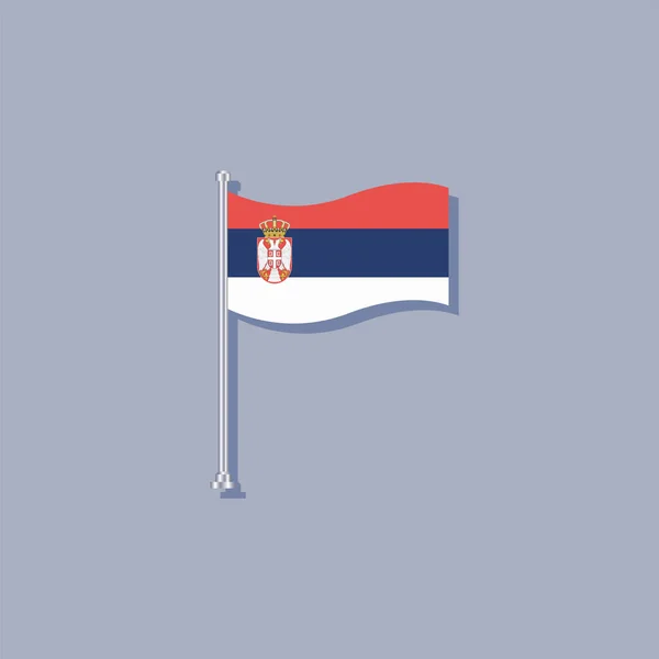 Illustration Serbia Flag Template —  Vetores de Stock
