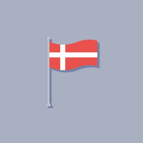 Illustration Denmark Flag Template — 스톡 벡터