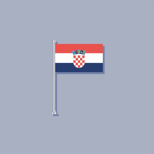 Flagillustration Croatia Flag Template — Stock Vector