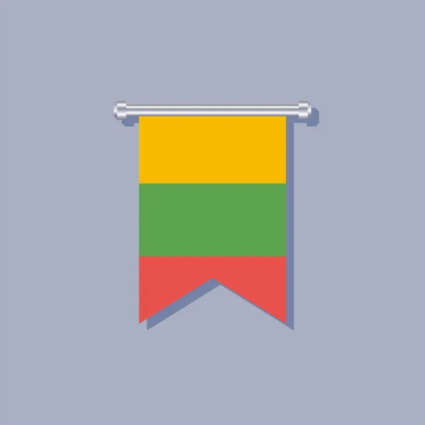 Illustration Lithuania Flag Template — Wektor stockowy