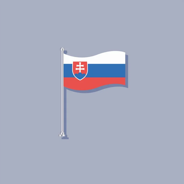 Illustration Slovakia Flag Template - Stok Vektor