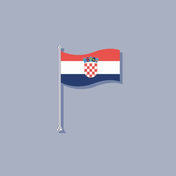 Flagillustration Croatia Flag Template — стоковий вектор