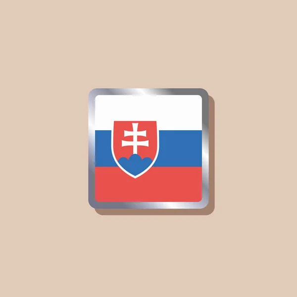 Illustration Slovakia Flag Template — Stockový vektor