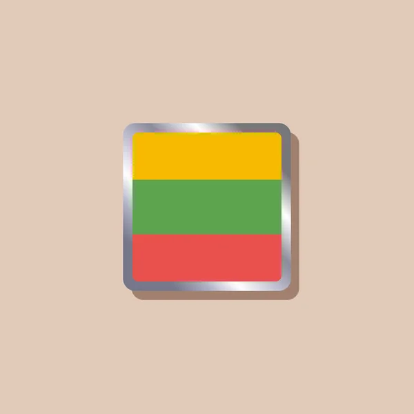 Иллюстрация Шаблона Флага Литвы — стоковый вектор