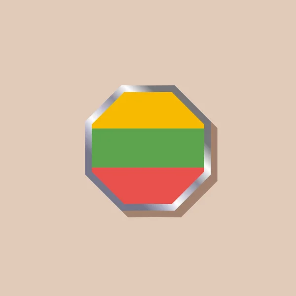 Illustration Lithuania Flag Template — 스톡 벡터