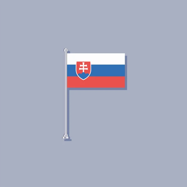 Illustration Slovakia Flag Template — Vettoriale Stock