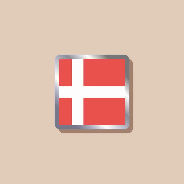 Illustration Denmark Flag Template — Vector de stock