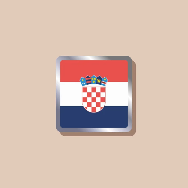 Flagillustration Croatia Flag Template — Stockový vektor