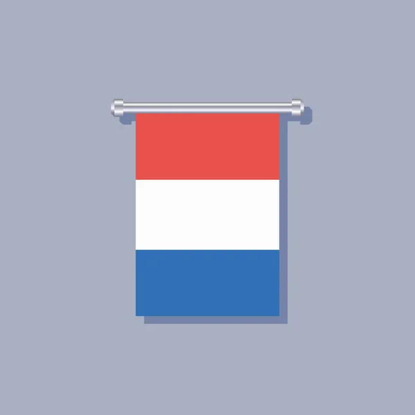 Illustration Luxembourg Flag Template — Stockvektor