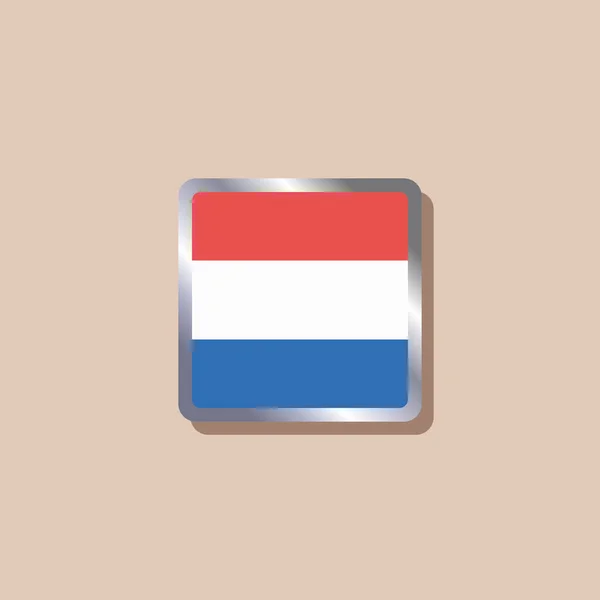 Illustration Luxembourg Flag Template — Stok Vektör