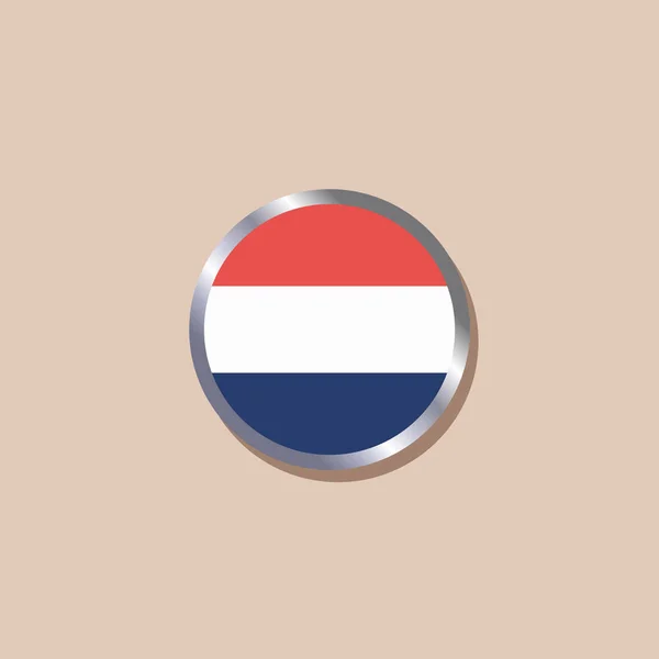 Illustration Netherlands Flag Template — Vetor de Stock