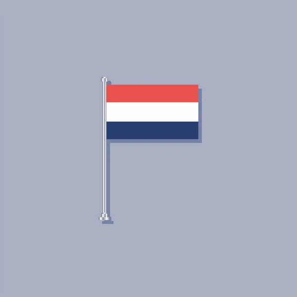 Illustration Netherlands Flag Template — Vetor de Stock