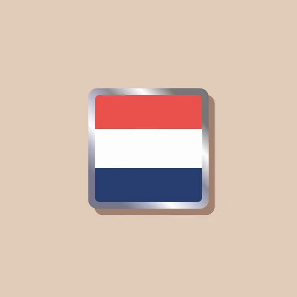 Illustration Netherlands Flag Template — Vettoriale Stock