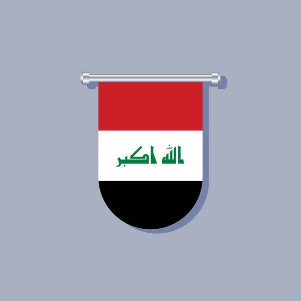 Illustration Iraq Flag Template — 图库矢量图片