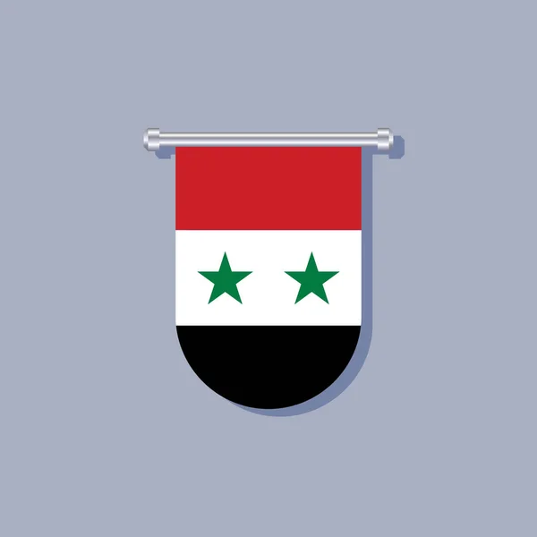 Иллюстрация Шаблона Флага Сирии — стоковый вектор