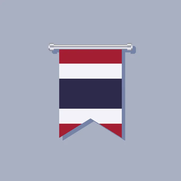 Illustration Thailand Flag Template — 图库矢量图片