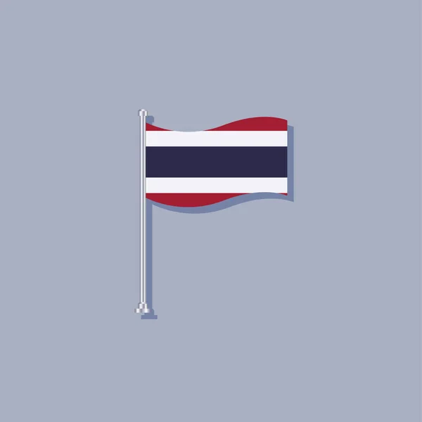 Illustration Thailand Flag Template — Stock vektor