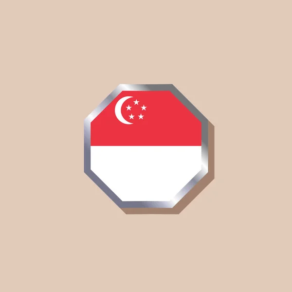 Illustration Singapore Flag Template — Image vectorielle