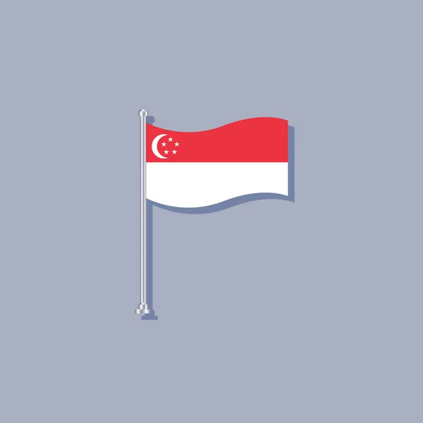 Illustration Singapore Flag Template — Stock vektor