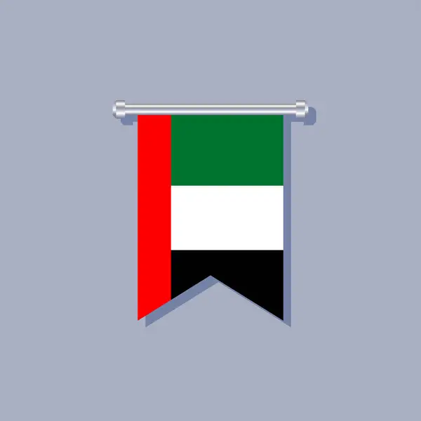 Illustration Arab Emirates Flag Template — Vector de stock