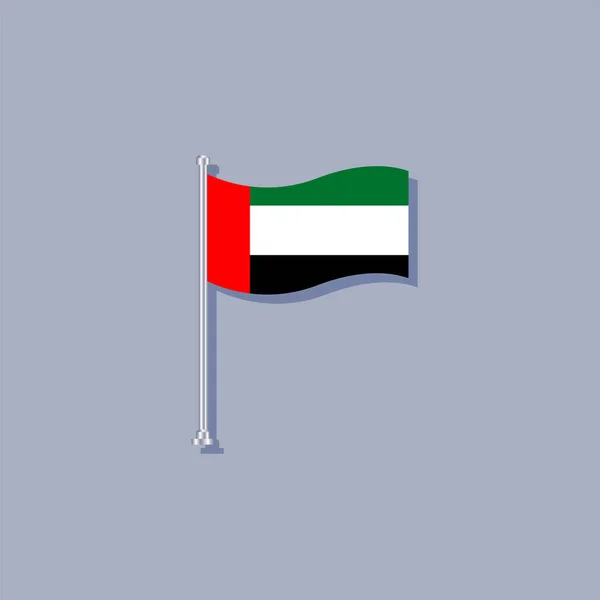 Illustration Arab Emirates Flag Template — Vector de stock